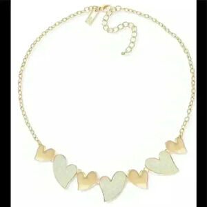 INC Bead Heart Statement Necklace